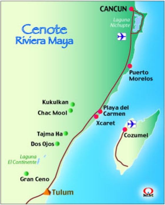 地図 ユカタン 半島 メキシコ：メリダ地図