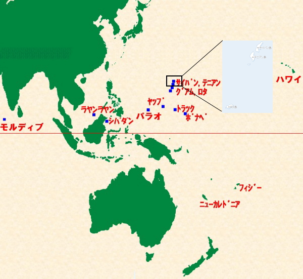 サイパン島世界地図
