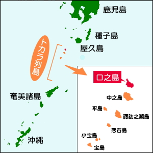 トカラ列島地図